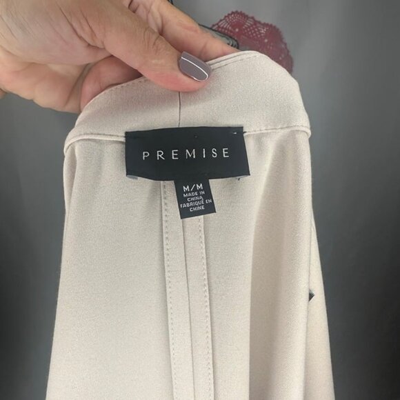 NWT Premise Suit Separates Blazer with Side Pockets Cream Size Medium - Picture 6 of 12